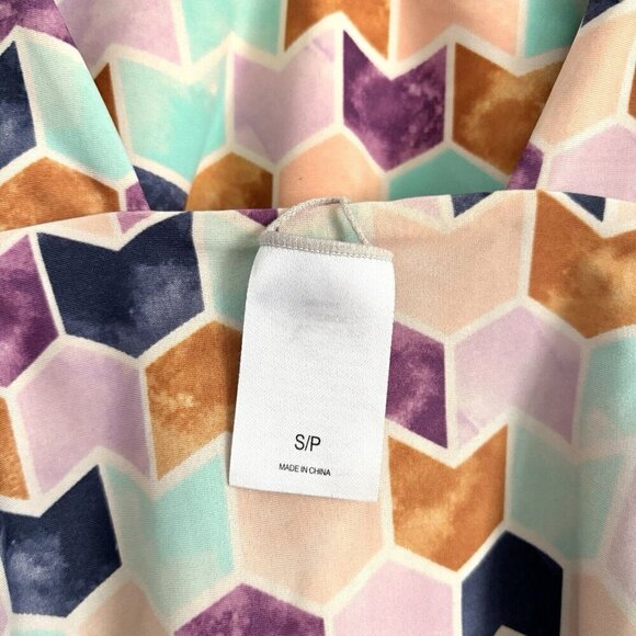 NEW Tori Praver Seafoam Chevron Geometric Print One Piece Swimsuit Sz Small - Picture 10 of 10